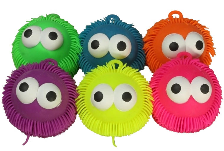 Antistress klemmepindsvin med lyseffekt 15 cm – flere farver