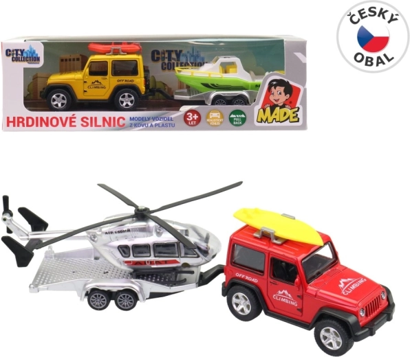 Bil med trailer 21 cm