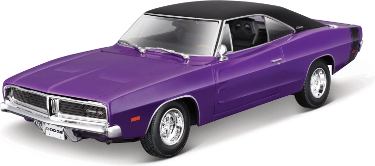 Maisto 1969 Dodge Charger R/T lilla bilmodel 1:18