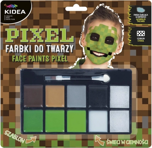 Ansigtsmalingssæt Kidea Minecraft Pixel - 1 stk.