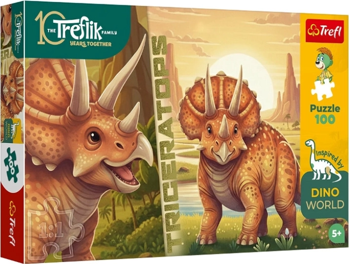 InspiredByDinoWorld puslespil triceratops 100 brikker