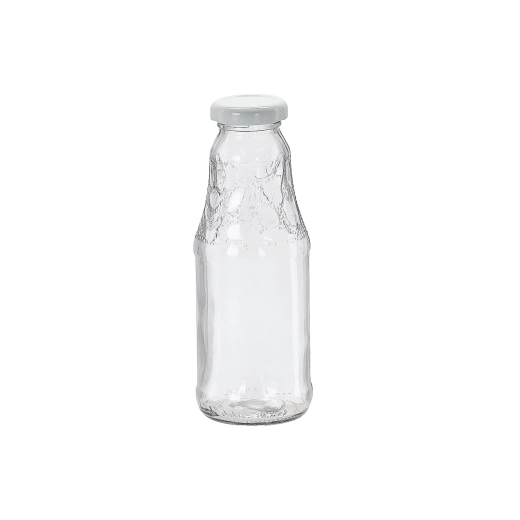 Glasflaske 330 ml med 38 mm låg til juice og sirup