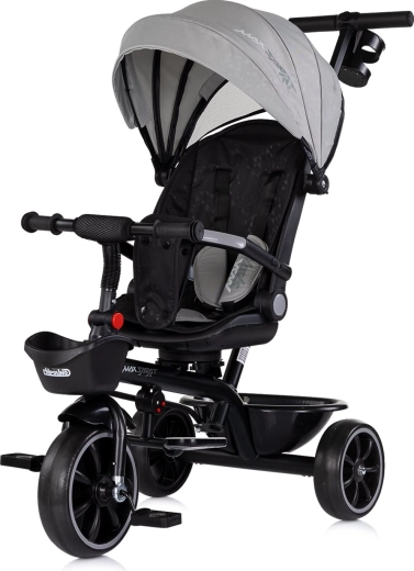 Chipolino trehjulet cykel med kaleche Max Sport 2-i-1 charcoal