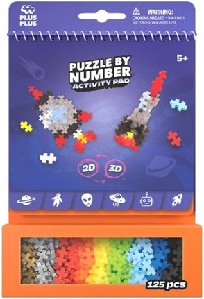 Plus-Plus Activity Pad Puzzle by Number rumbyggesæt i 2D/3D, 125 dele
