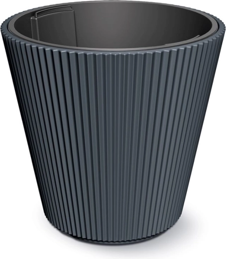 Krukke med indsats Milly 46,7 cm antracit