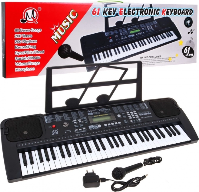 Elektronisk keyboard med mikrofon til b8rn 5+ MP3 Metronom Radio USB