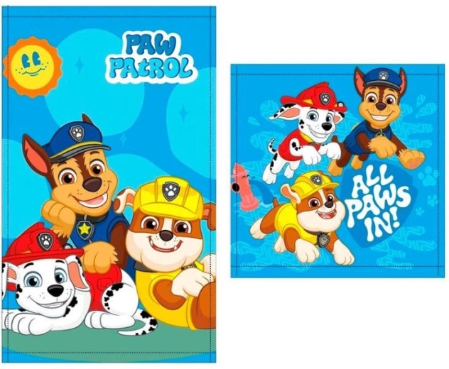 Sæt med hånd- og ansigtshåndklæder Paw Patrol