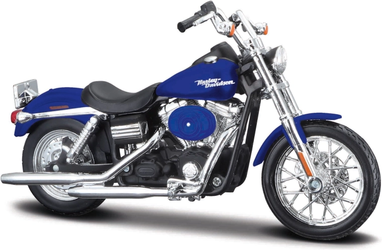 Maisto Harley-Davidson 2006 Dyna Street Bob blå motorcykel 1:18