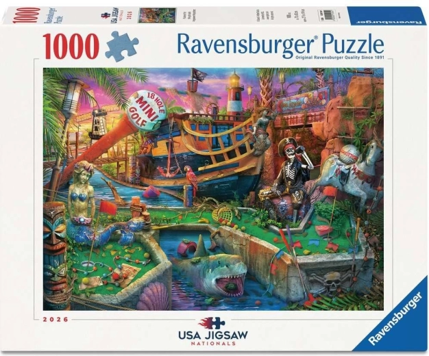 Ravensburger puzzle USA jigsaw nationals: Piratminigolf 1000 brikker