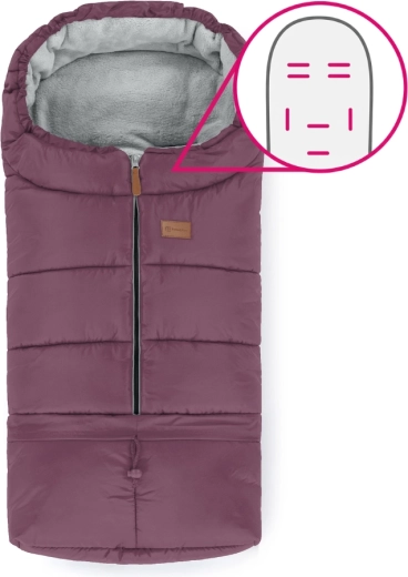 Petite&Mars justerbar kørepose 3-i-1 Jibot horizontal mysterious plum