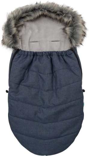 Baby sovepose med pels mørkeblå NEW BABY