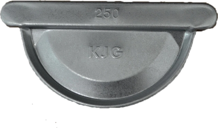 Endestykke til tagrende 250 mm, galvaniseret