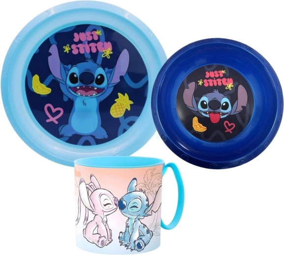 Plastikspisesæt Lilo og Stitch (3 dele)
