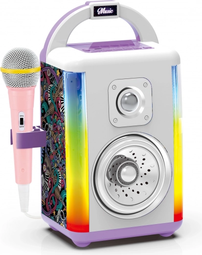 Musikboks med mikrofon 28 cm