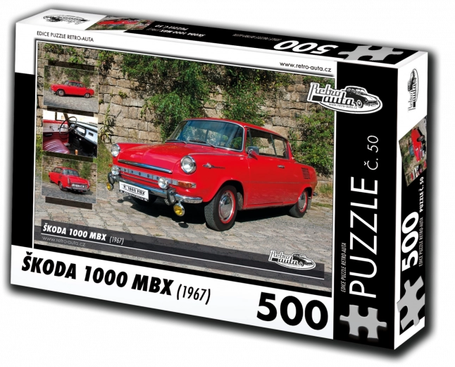 Puslespil RETRO-AUTA Škoda 1000 MBX 500 brikker
