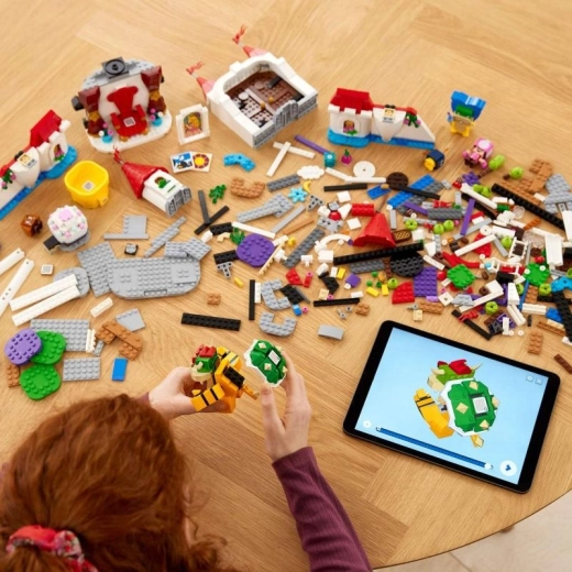 Digitale byggevejledninger i LEGO Super Mario-appen