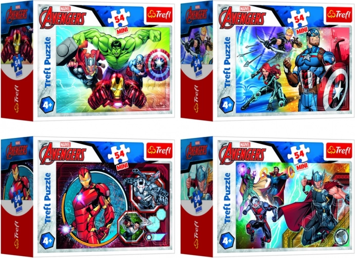 Minipuslespil Avengers 54 brikker i æske