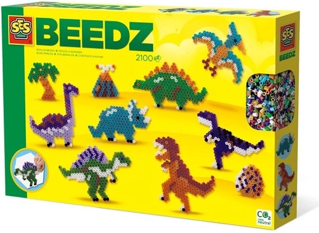 SES Creative Beedz strygeperler dinosaurer 2100 stk.
