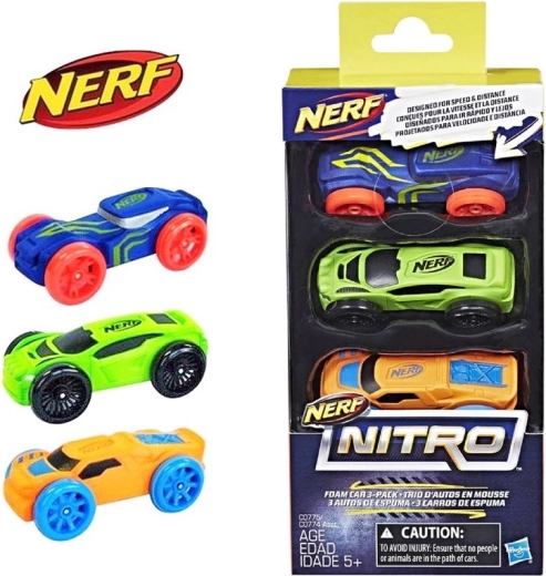 Nerf Nitro-biler – sæt med 3 stk.