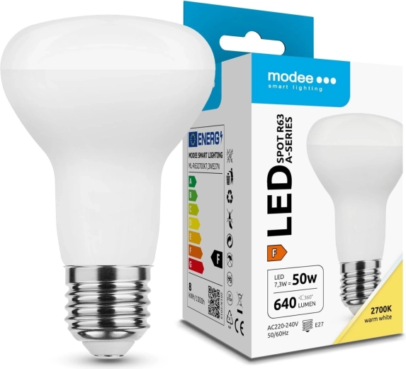 LED spotpære Modee R63 7,3 W E27 640 lm varm hvid