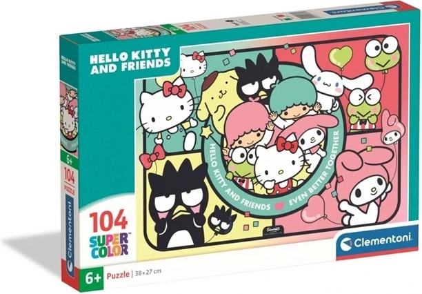 Clementoni puslespil SuperColor Hello Kitty og venner 104 brikker