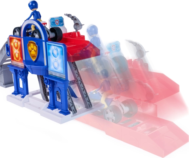 Actionfyldt tur ned ad rampen