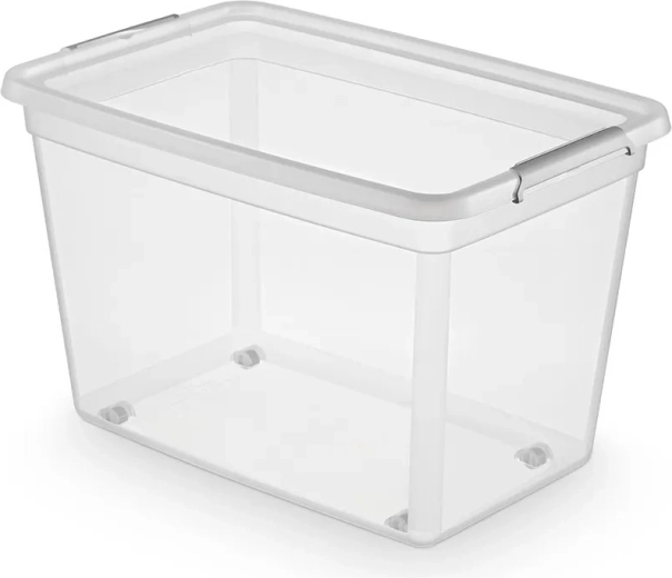 Basestore opbevaringsboks på hjul med låg 60 l