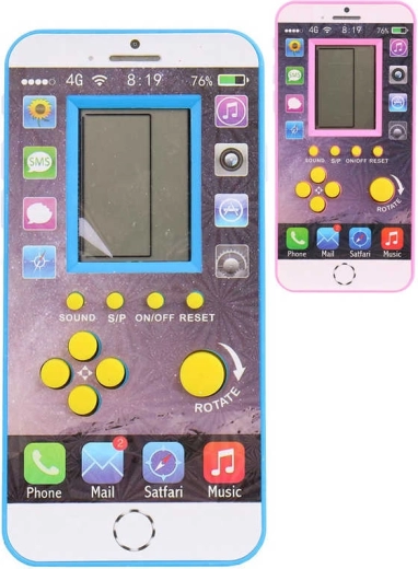 Elektronisk spil Brick Game tetris med lyd i telefonform - 1 stk.