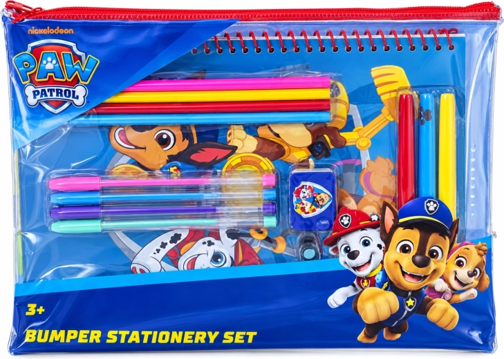 Skriveredskaber i mappe med Paw Patrol