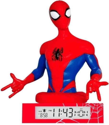 3D-lampe med vækkeur – Spider-Man