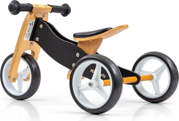 To funktioner i én – tretcykel og balancecykel