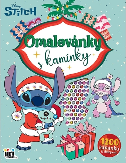 Malebog med glitrende sten Lilo & Stitch jul