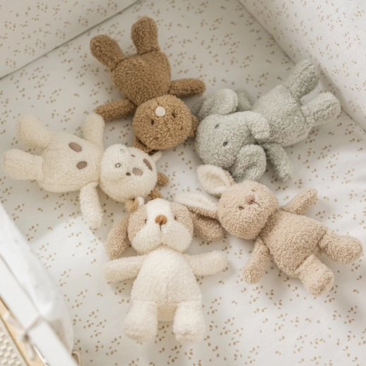 Blødt teddy-materiale for en følelse af tryghed