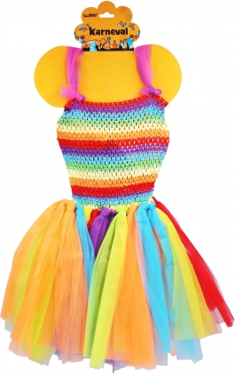 Karnevalskostume Farverig Prinsesse