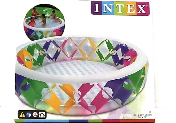 Intex farverigt oppusteligt badebassin 229 × 56 cm