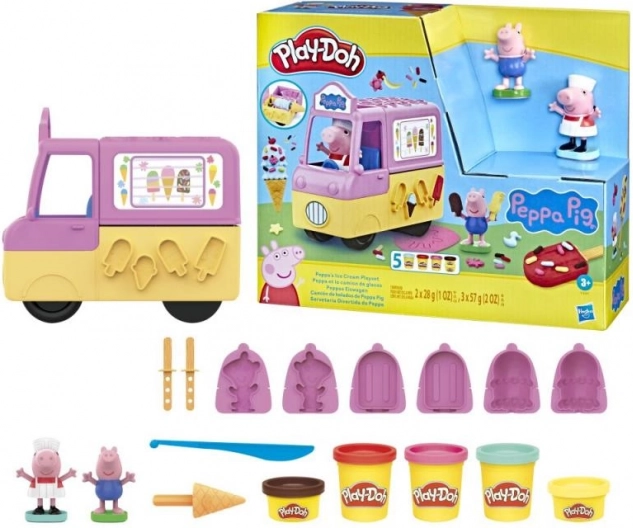 Play-Doh sæt med Peppa Pig-isbil
