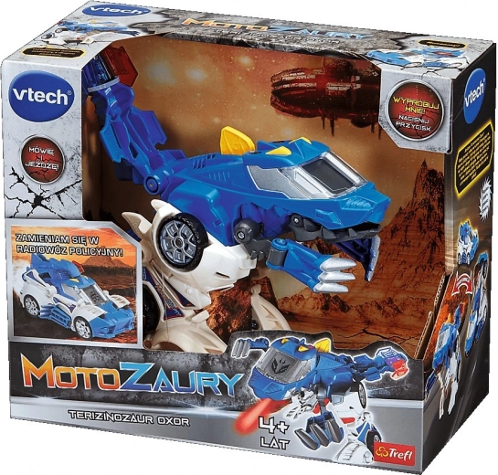 VTech Motozaury Therizinosaurus Oxor – interaktivt 2-i-1 legetøj politibil