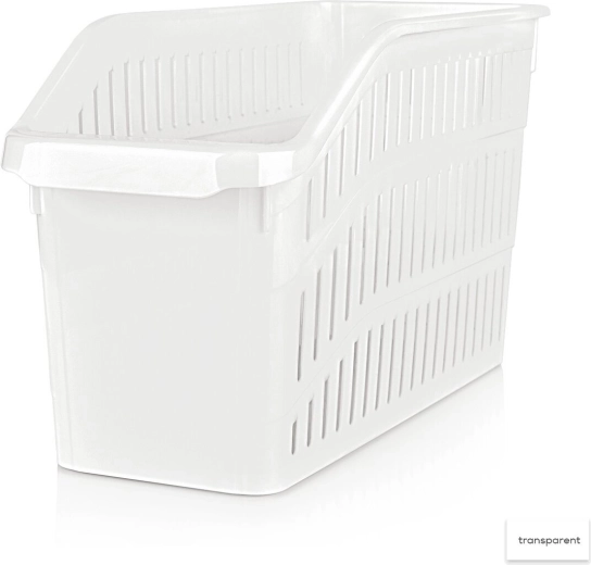 Plastik opbevaringskurv/organizer Tina 13 × 30 × 17 cm, mix af farver