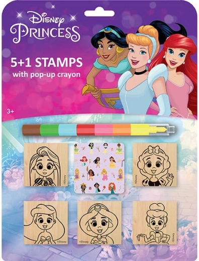 Stempelsæt Disney Prinsesser med farvekridt