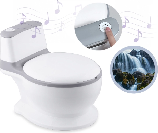 Skyllelyd som på et rigtigt toilet