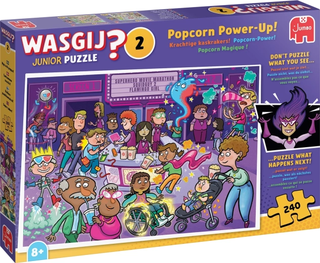 Jumbo Wasgij Junior 2: Popcorn-bonus! puslespil med 240 brikker