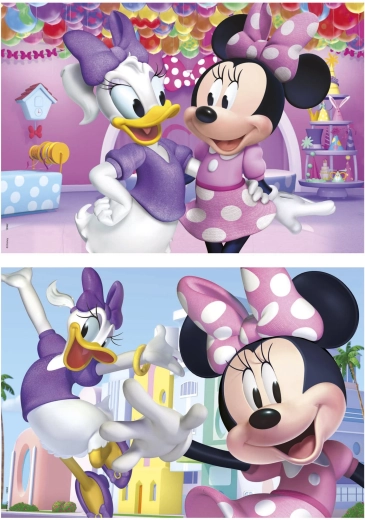 Træpuslespil Minnie og Daisy 2×50 brikker