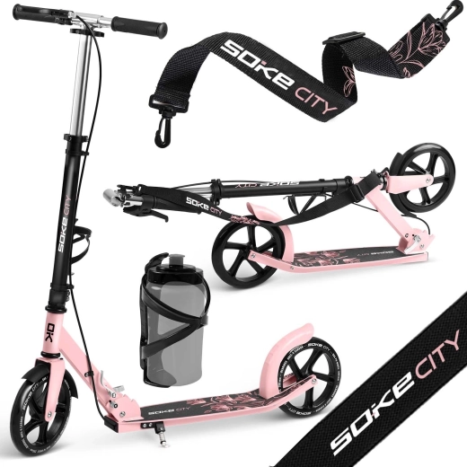Soke City løbehjul sort-rosa