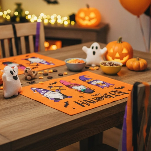 Halloween-bordunderlag med nisse 46 × 32,5 cm