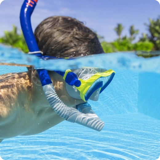 Ergonomisk snorkel med vandbeskyttelse