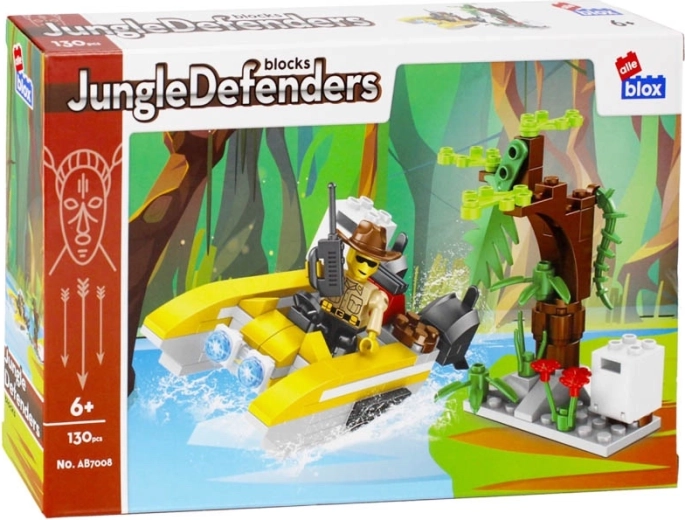 Byggesæt Jungle Defenders – udforskningsmotorbåd og træ