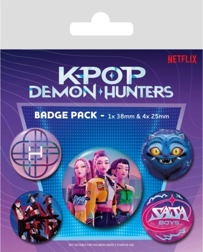 Sæt af metalmærker K-pop Demon Hunters (Netflix)