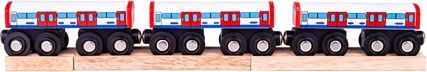 Bigjigs Rail metrovogne – træssæt