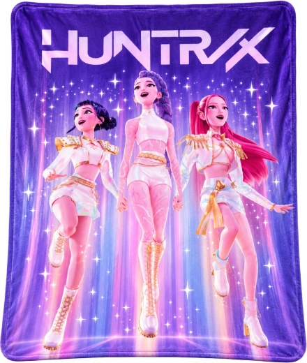 Fleecetæppe K-Pop Demon Hunters HUNTR/X Performance lilla 130 × 160 cm