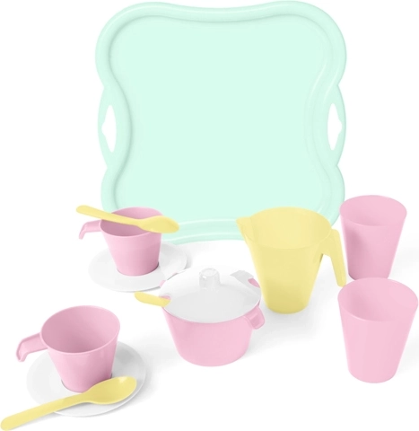 WADER PartyTime kaffestel til børn med bakke Cool Mint